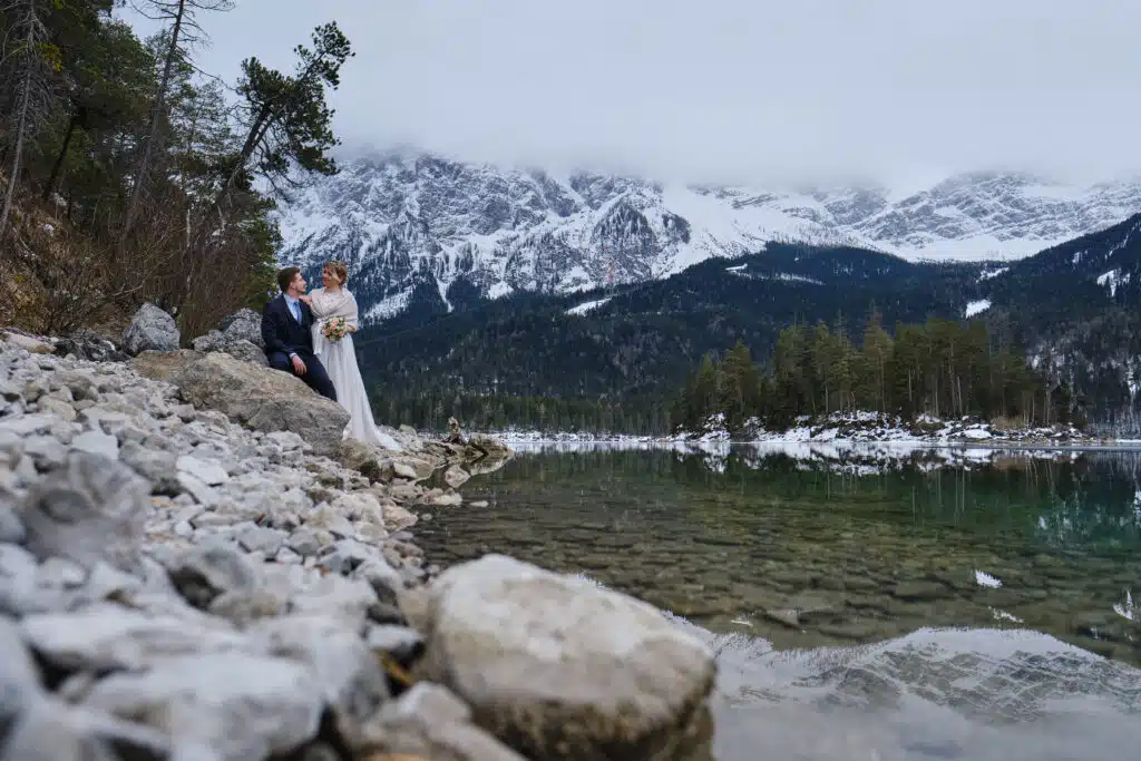 After Wedding Shooting am Eibsee mit Christina & Florian - Schlerege Fotografie