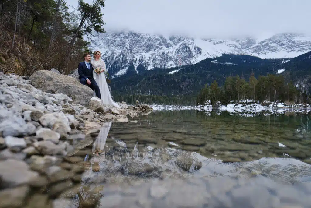 After Wedding Shooting am Eibsee mit Christina & Florian - Schlerege Fotografie