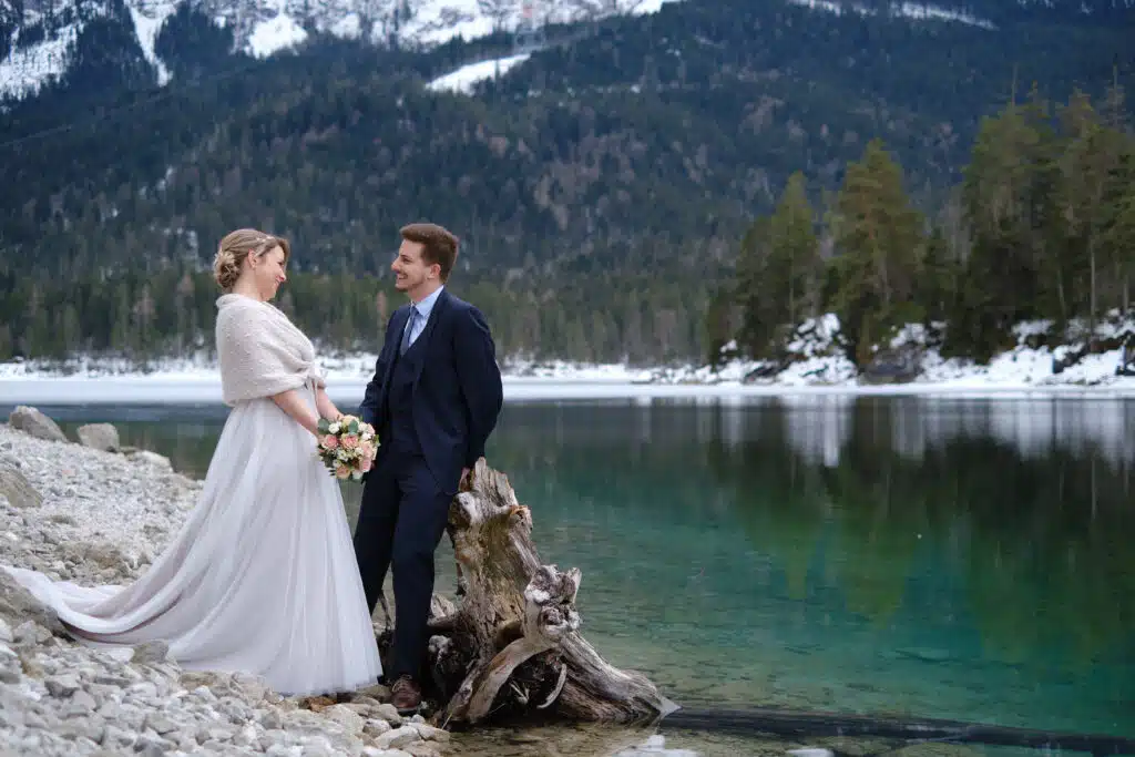 After Wedding Shooting am Eibsee mit Christina & Florian - Schlerege Fotografie