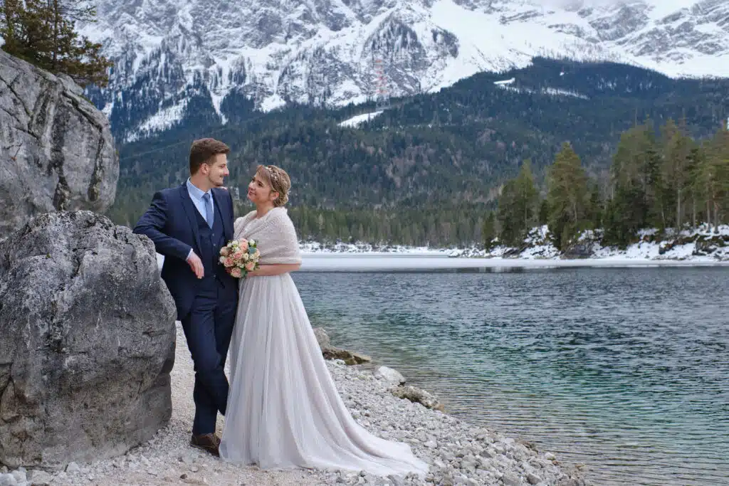 After Wedding Shooting am Eibsee mit Christina & Florian - Schlerege Fotografie